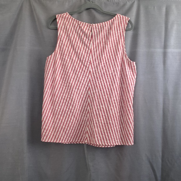 Red & white striped tank top. Size XL. - Picture 2 of 3